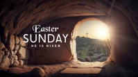 Brown Professional Easter Sunday Digital Display Video template