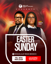 Brown Professional Easter Sunday Event Instagram Portrait template
