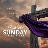 Brown Professional Easter Sunday Instagram Post Video template