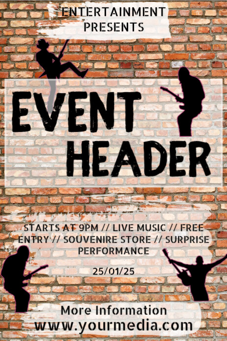Brown Professional Event Concert Poster Template | PosterMyWall