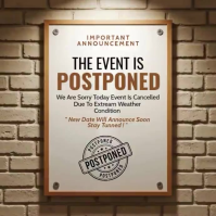 Event Postponement Notice Template | PosterMyWall