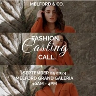 Brown Professional Fashion Cast Call Instagram Post template