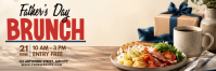 Brown Professional Father's Day Brunch Twitter Banner template