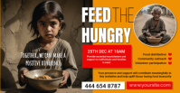 Brown Professional Feed The Hungry Facebook Event Cover template