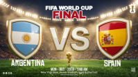 Brown Professional FIFA World Cup Final YouTube Thumbnail template