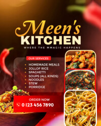 Brown Professional Food Business Flyer  Instagram Portrait template