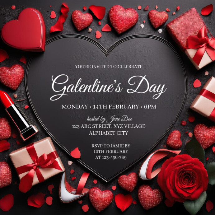 Brown Professional Galentine’s Day Party Invitation Instagram Post Brown Professional Galentine’s Day Party Invitation Instagram Post
