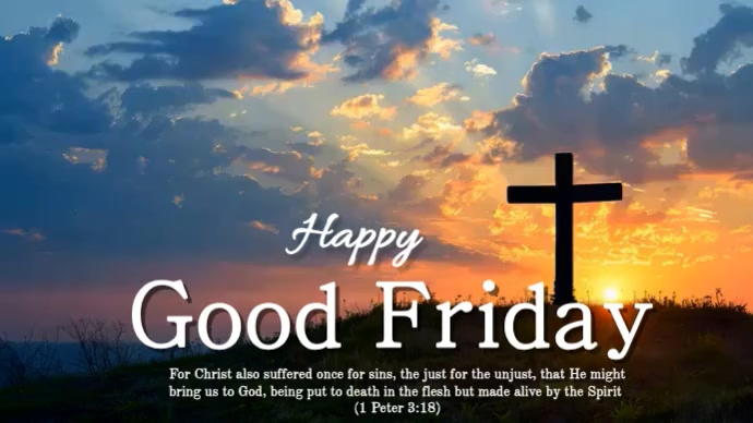 Brown Professional Good Friday Digital Display Video Template ...