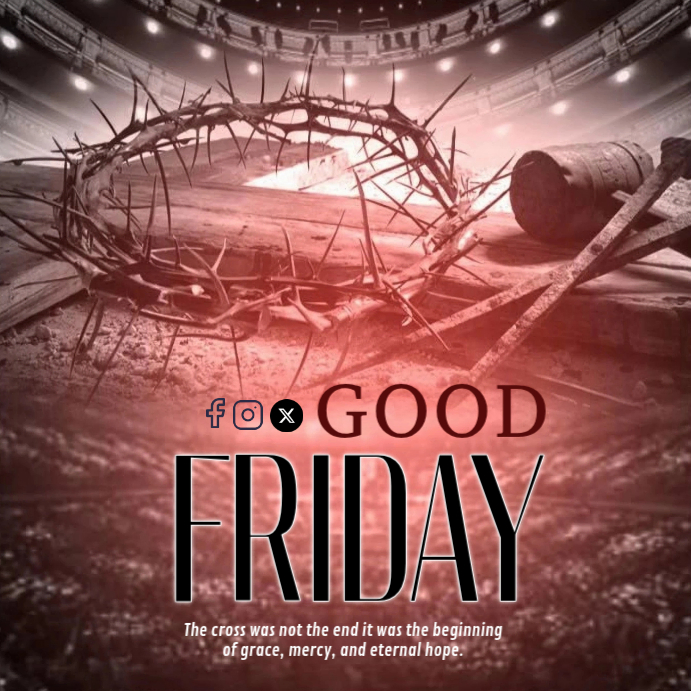 Brown Professional Good Friday Instagram Post Template | PosterMyWall