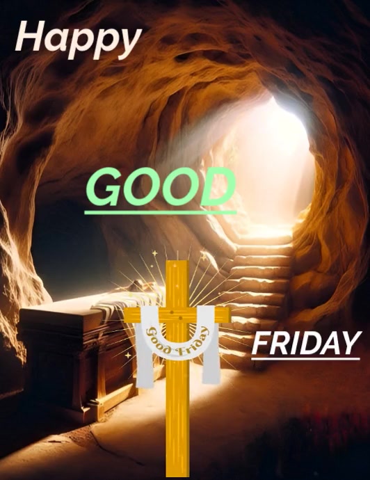 Brown Professional Good Friday Poster, Good Friday Flyer, Good Friday ...