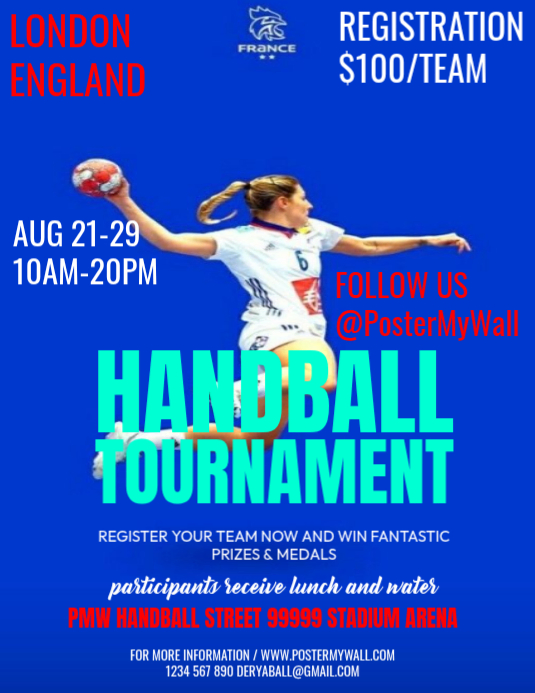 Handball Tournament Flyers Template | PosterMyWall