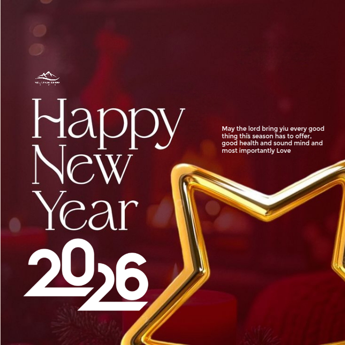 Brown Professional Happy New Year Greeting, Instagram Post Template ...