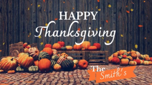 Marrón Thanksgiving Celebration Digital na Display Template