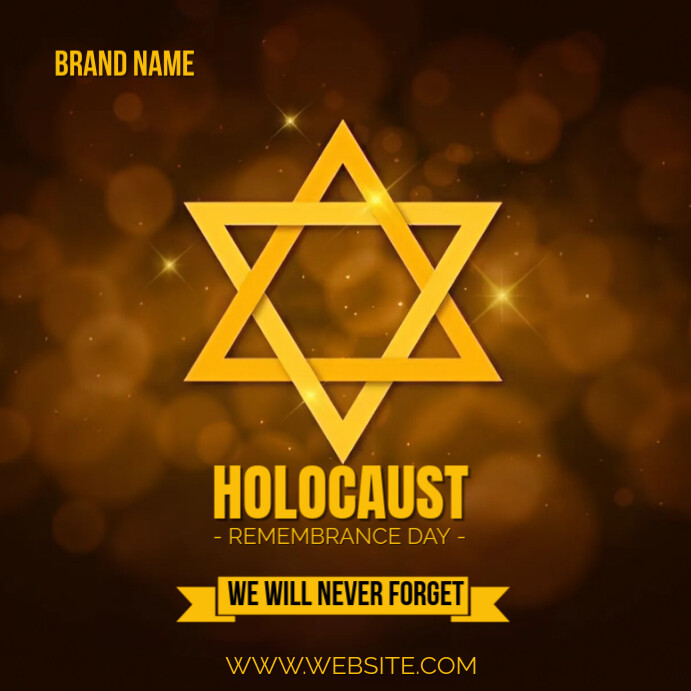 Brown Professional Holocaust Remembrance Day Instagram Post Template ...