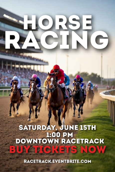 Brown Professional Horse Racing Event Poster Template | PosterMyWall