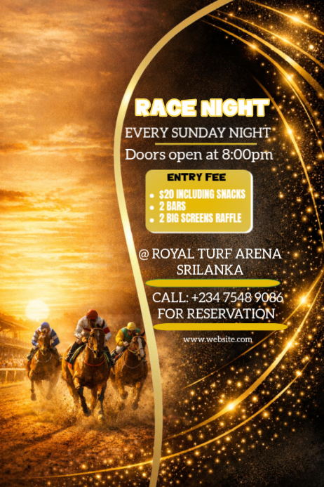 Horse Racing Event Posters Template | PosterMyWall