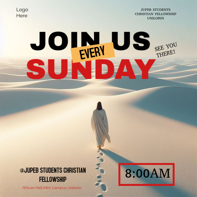Join us Sunday Template | PosterMyWall