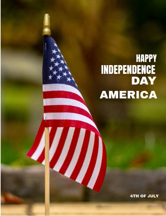 Brown Professional July 4th Independence  Flyer (us Letter) template