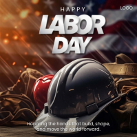 Castanho Labor Day Сообщение Instagram Template