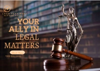 Brown Professional Law Firm Postcard ไปรษณียบัตร template