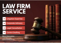 Brown Professional Law Firm Service Postcard Postal template