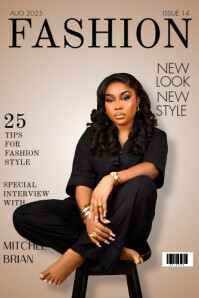 Brown Professional Magazine Cover Design  Poster Cartaz template