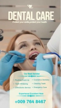 Brown Professional Modern Dental Care Services Ads Design Template  Digital Display (9:16)