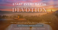 Brown Morning Devotion Service Facebook Shared Image Template