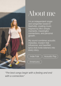 Brown Professional Music Media Kit A4 template - Page 2
