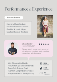 Brown Professional Music Media Kit A4 template - Page 4