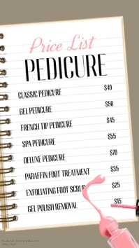 Brown Nail Salon Price List Instagram-verhaal Template - Page 3