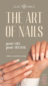 Brown Nail Salon Price List Indaba yaku-Instagram Template - Page 1
