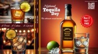 Brown Professional National Tequila Day Special Offer Digital Display (16:9) template