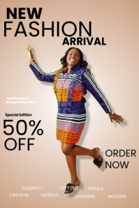 Brown Professional New Fashion Arrival 2025 Poster template