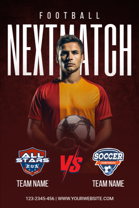 Football Match Announcement Template | PosterMyWall