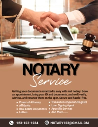 Brown Professional Notary Service Flyer (us Letter) template