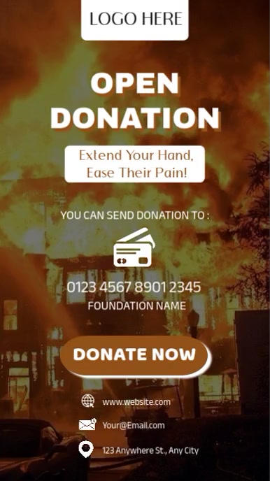 Open Donation Free Template Instagram Story
