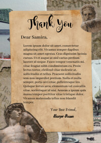 Brown Professional Thank You Pages A4 Template | PosterMyWall