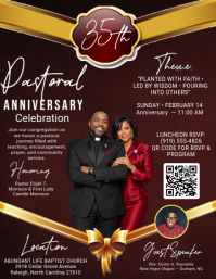 Brun Pastoral Anniversary Celebration ใบปลิว Template