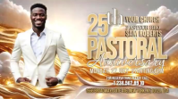 Brown Professional Pastoral Anniversary Event Digital Display Video template