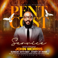 Brown Professional Pentecost Church Event Instagram Post Video template