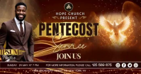 棕色 Pentecost Church Service Gambar Bersama Facebook Template
