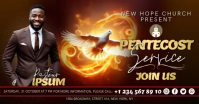Brown Professional Pentecost Service Facebook Shared Image Video template