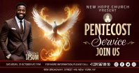 Brown Professional Pentecost Service Facebook Shared Image Video template