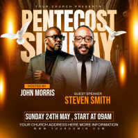 Brown Professional Pentecost Sunday Event Instagram Post template