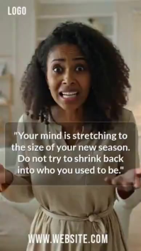 Brown Professional Personal Growth Quote Digital Display Video. Powerful Woman Revelation and Inspir template