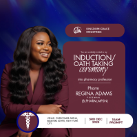Brown Professional Pharmacy Induction Ceremony  Instagram Post template