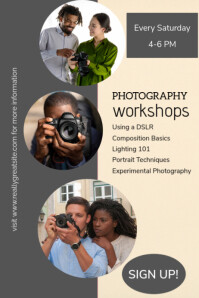 Brown Professional Photography Poster Cartaz template
