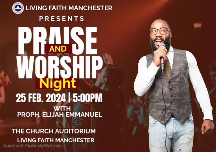 Copy of Brown Professional Praise and Worship Event A4 | PosterMyWall