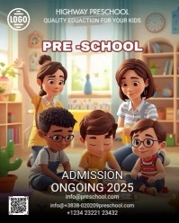 Brown Professional Pre School Admission Instagram Portrait template